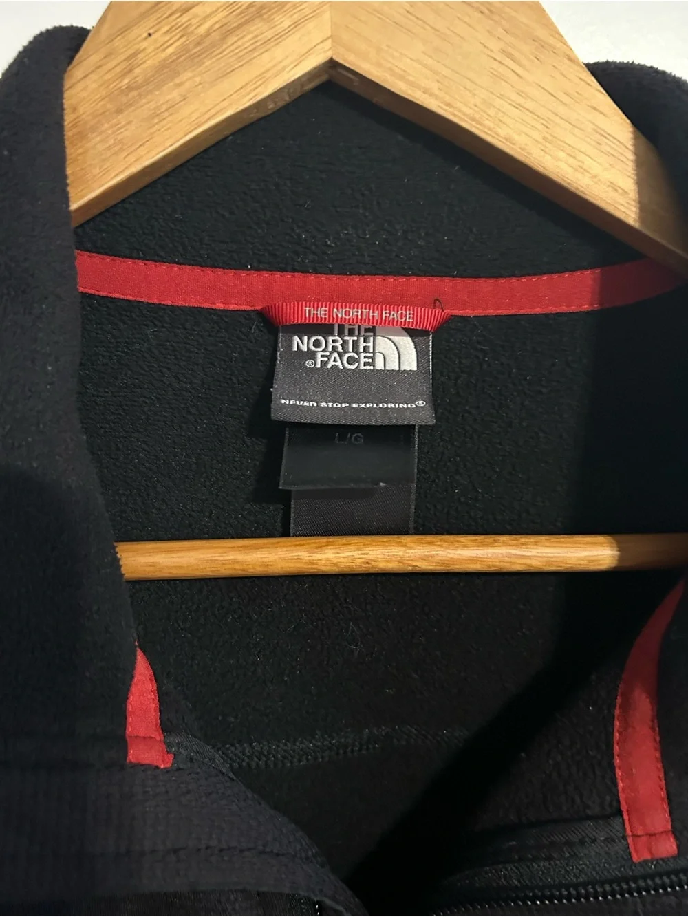 The North Face Black Jacket with Red Accents